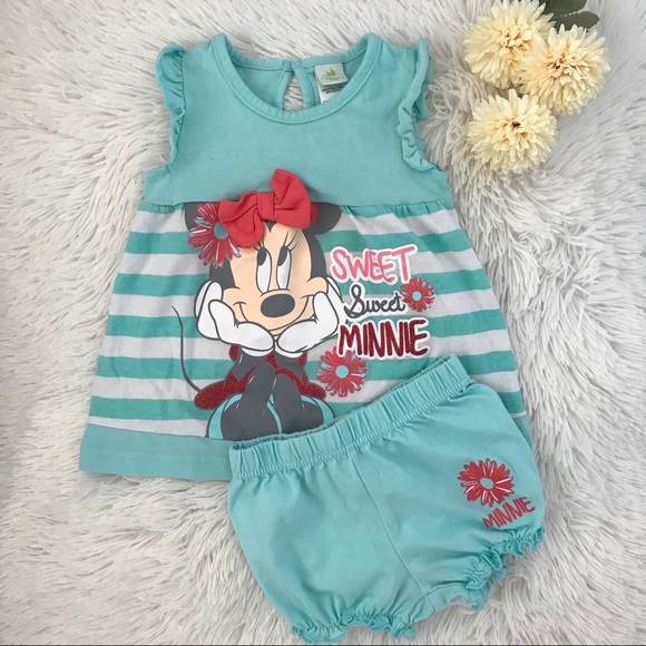 ❌Sold❌🧸 Disney Baby Shirt & Short 🧸🎠 - Picture 1 of 7